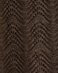 Wavy Crochet-Style Button-Through Sweater Polo