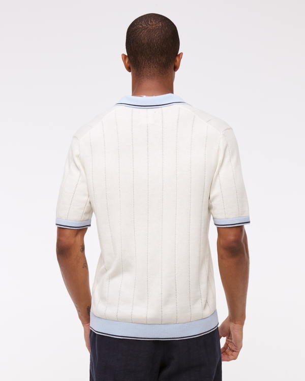 Blocked Johnny Collar Sweater Polo