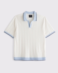 Blocked Johnny Collar Sweater Polo