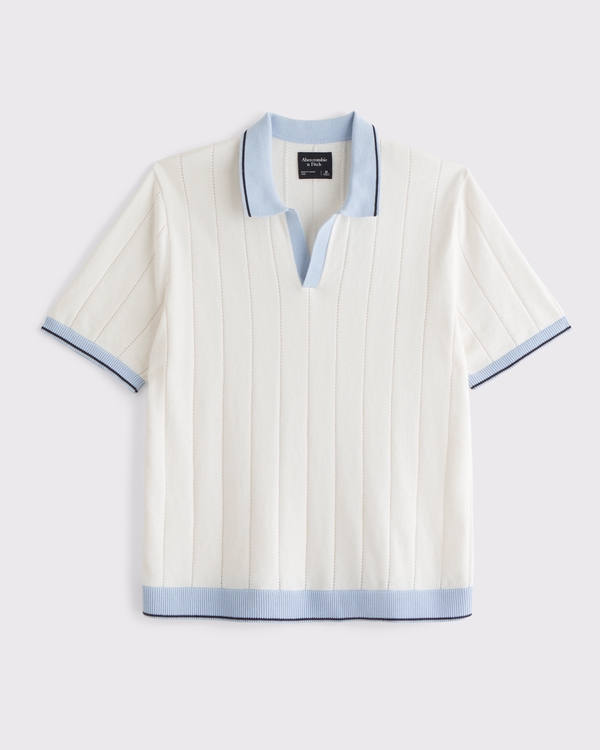 Blocked Johnny Collar Sweater Polo