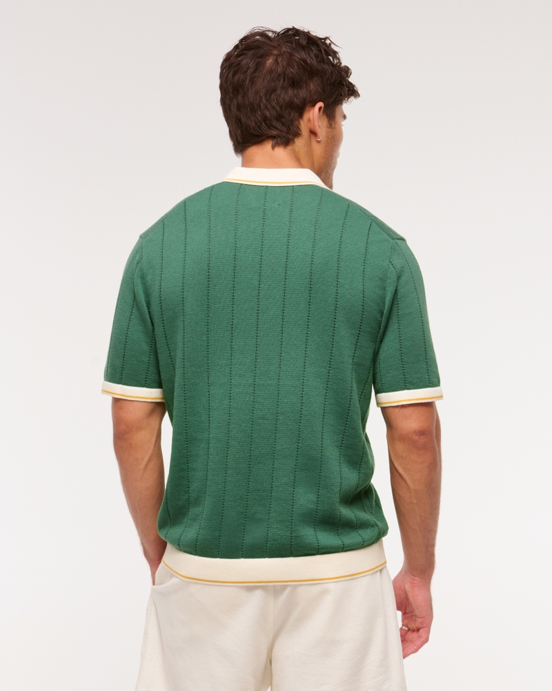Blocked Johnny Collar Sweater Polo