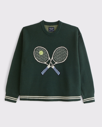 売れ筋商品|||チンティアンドパーカー ニット&セーター アウター レディース Women's Cotton Peanuts Racquet Club Sweater Green Chinti & Parker Women's Cotton Peanuts Racquet Club Sweater