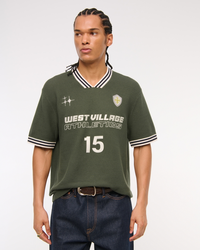 West Village Soccer Jersey-Inspired Sweater