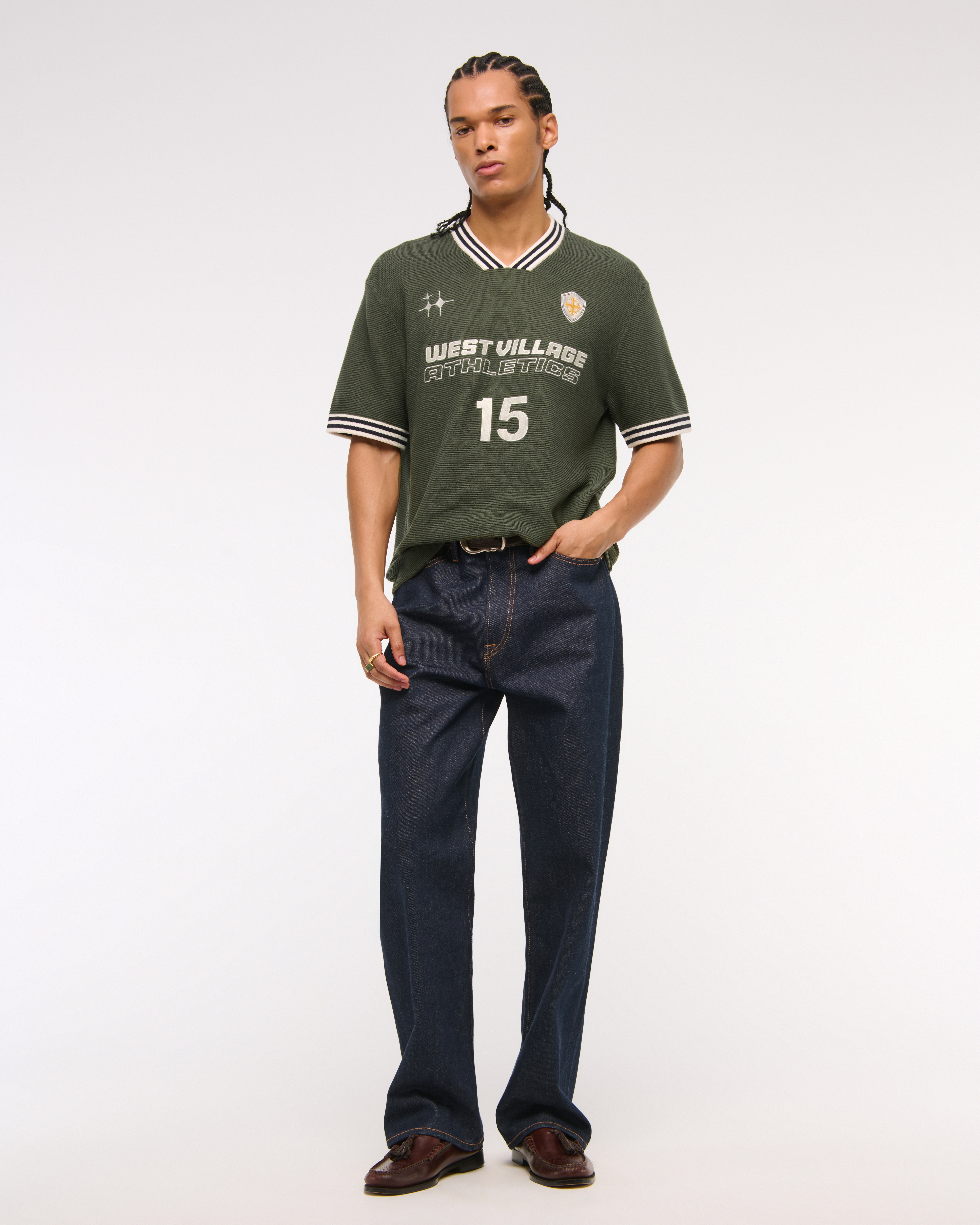 ★Abercrombie & Fitch★フットボールジャージ風セーター ☆Abercrombie & Fitch☆フットボールジャージ風セーター
