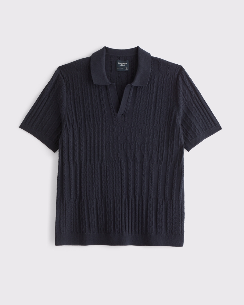 【Abercrombie &Fitch】ストライプ ジョニーカラー セーターポロ Abercrombie & Fitch ストライプ ジョニーカラー セーターポロ
