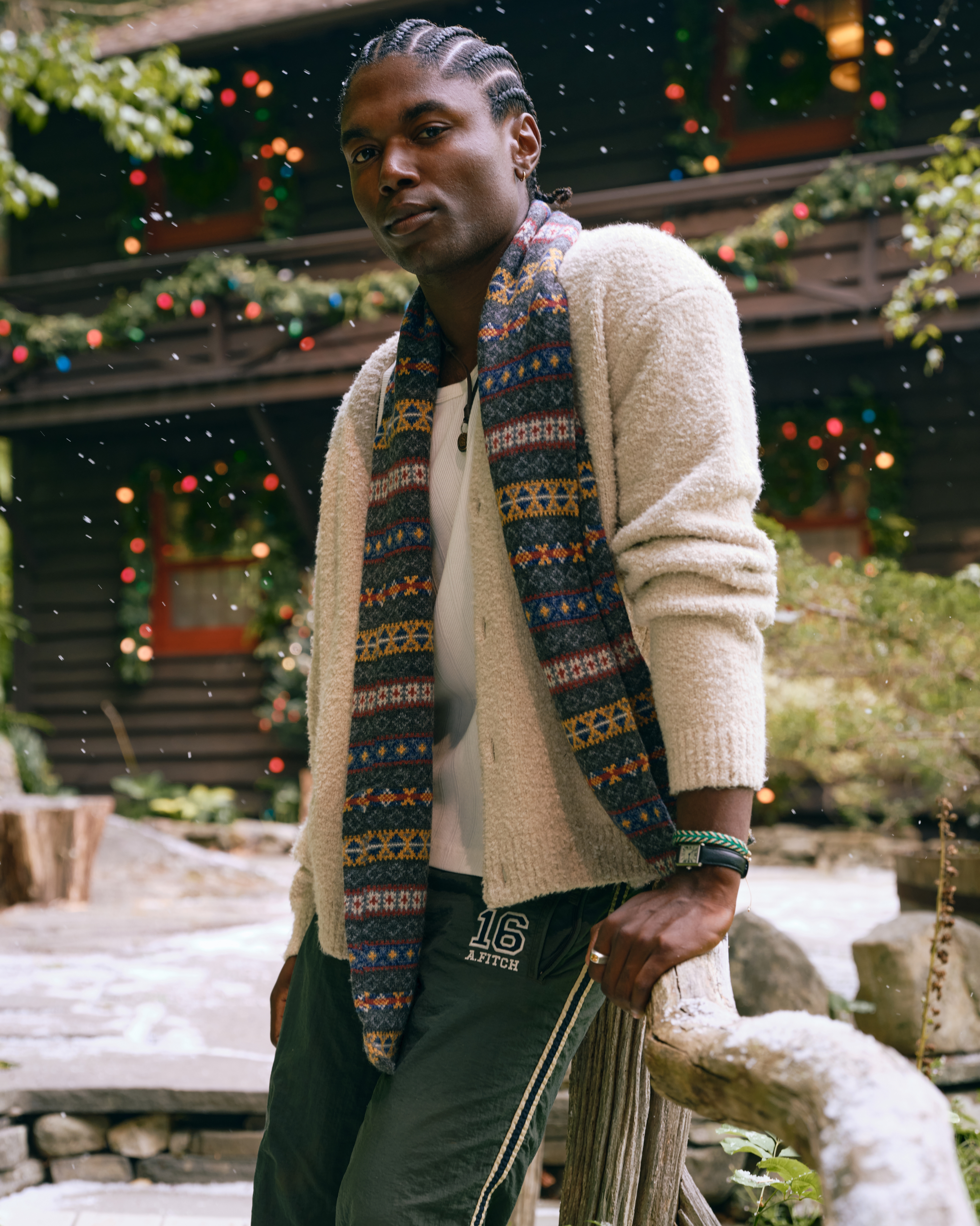 Abercrombie & Fitch Boucle Cardigan In Neutral