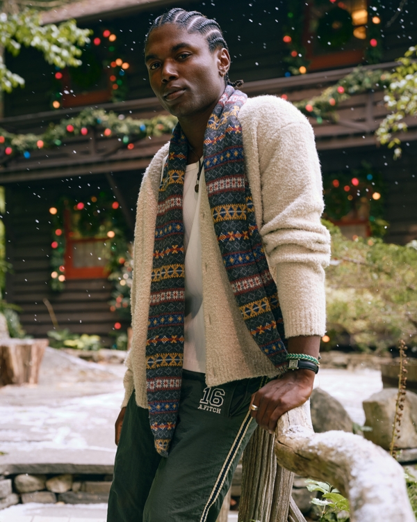 Boucle Cardigan, Beige view 1