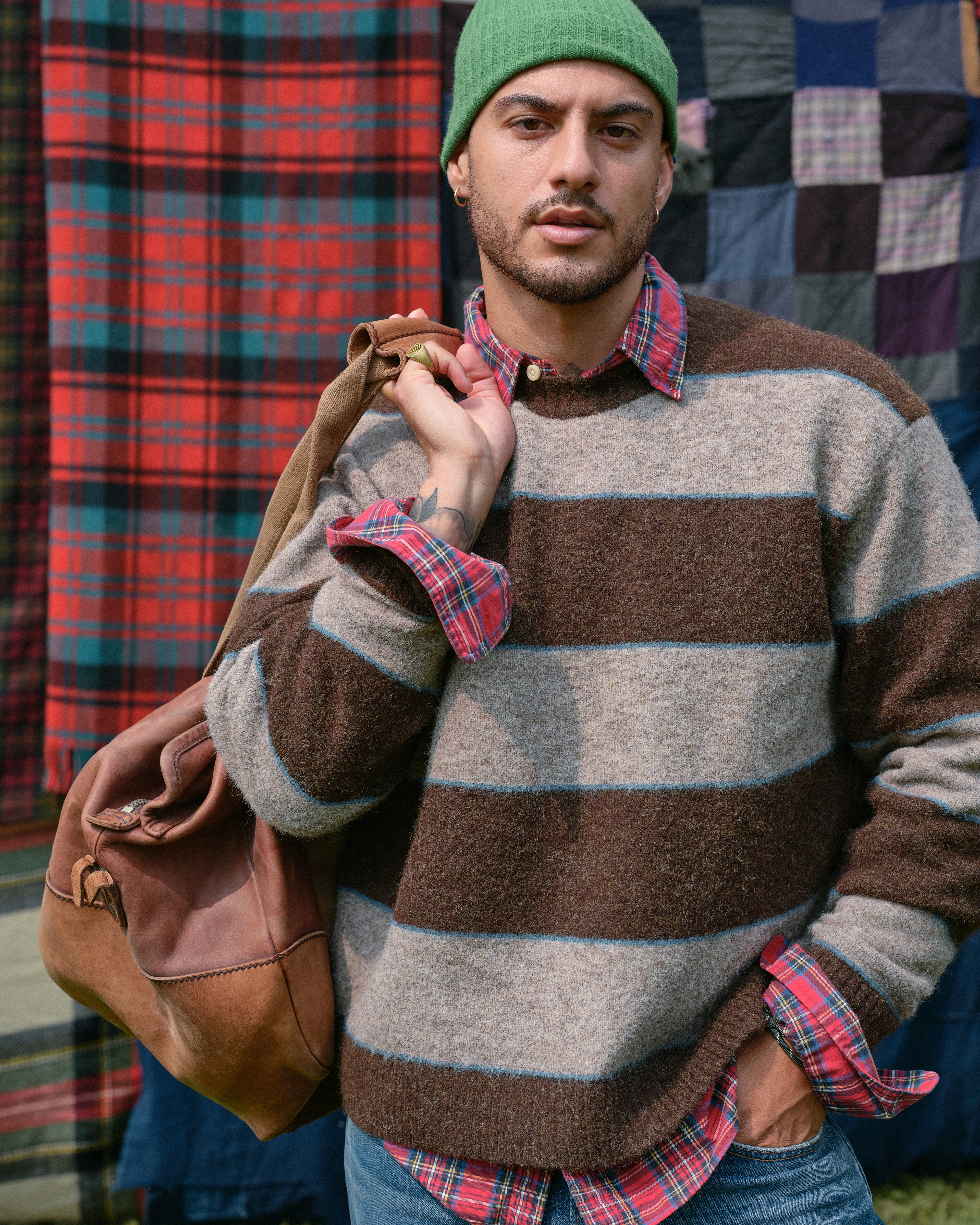 Abercrombie & Fitch A&f Essential Crew Sweater In Brown