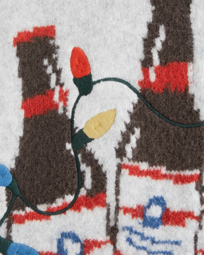 Oversized Budweiser Graphic Crew Sweater