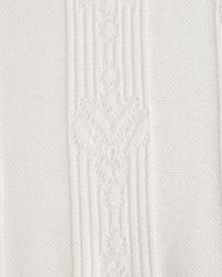 Textural Striped Johnny Collar Sweater Polo