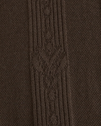 Textural Striped Johnny Collar Sweater Polo