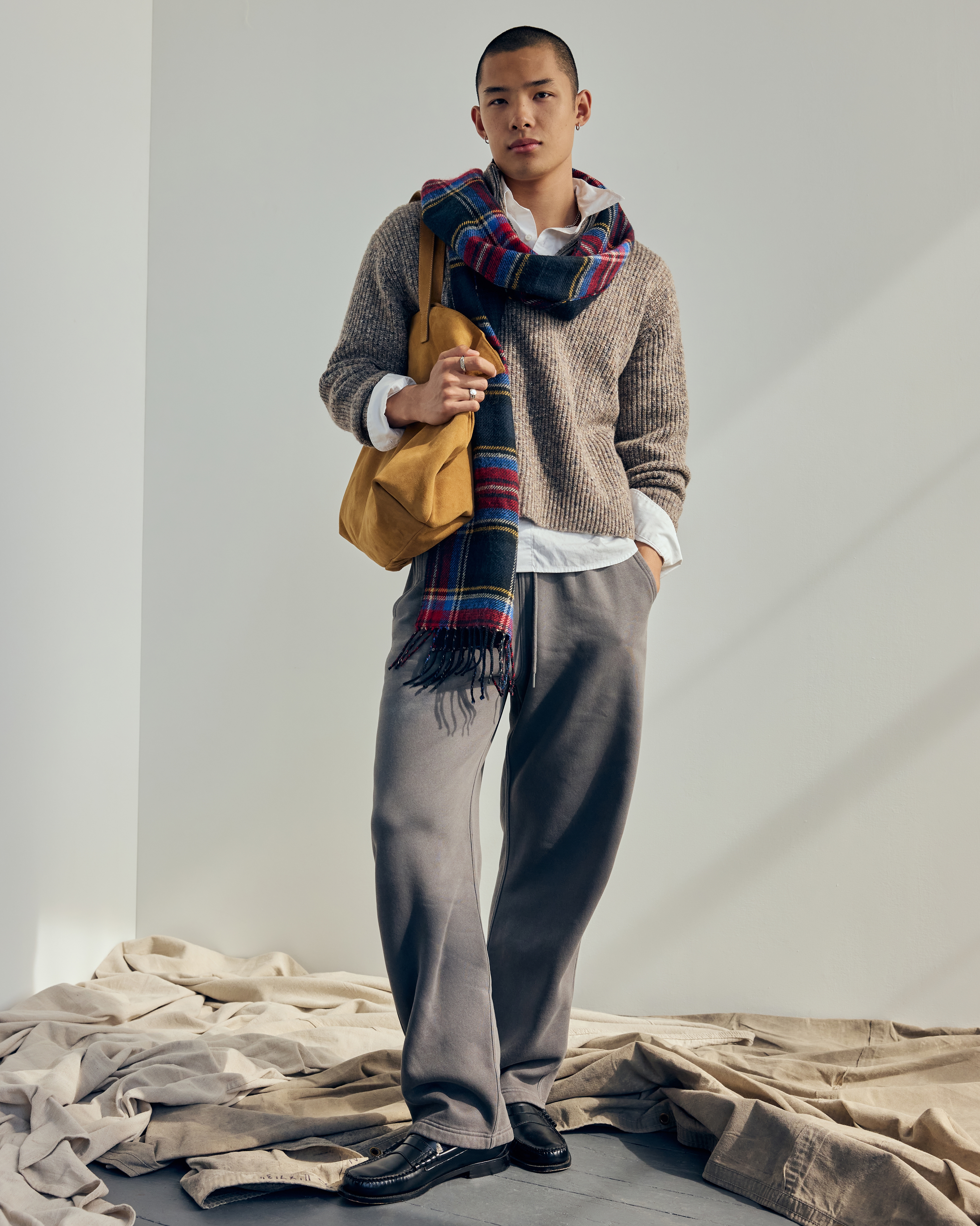 Abercrombie & Fitch A&f Essential Half-zip Sweater In Brown