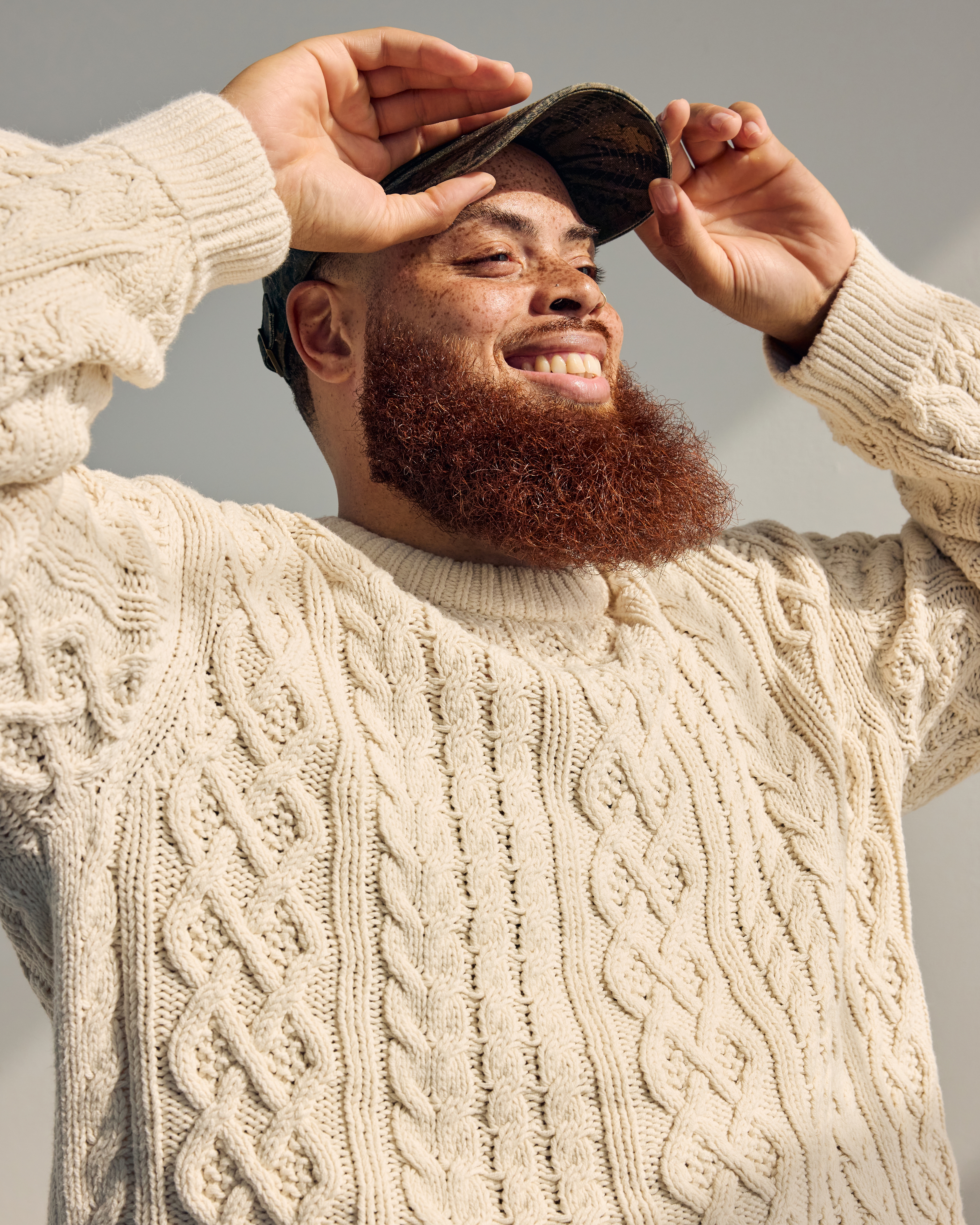 Мужские свитеры Abercrombie & Fitch Oversized Cable Crew Sweater — фото 3