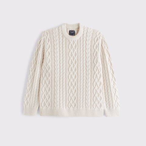 Мужские свитеры Abercrombie & Fitch Oversized Cable Crew Sweater