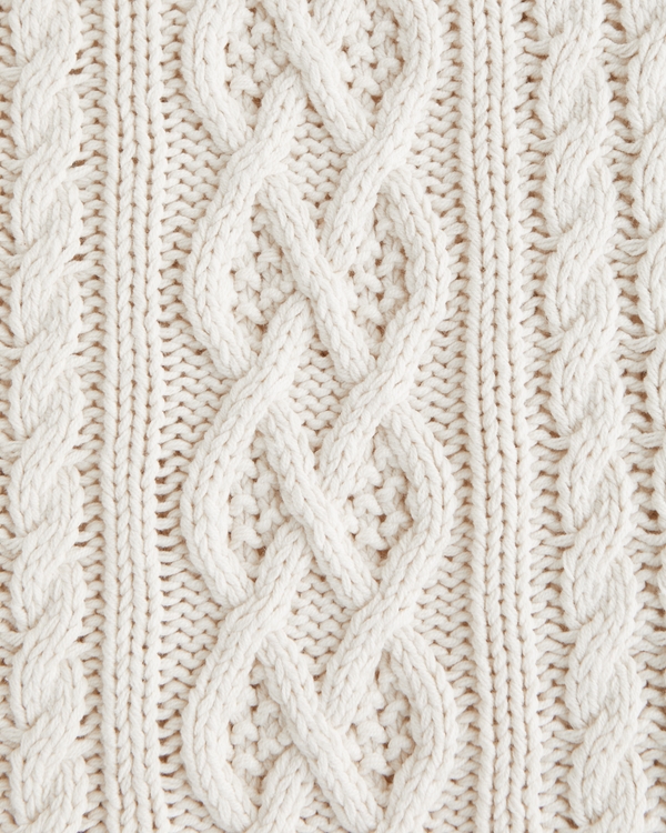 Oversized Cable Crew Sweater