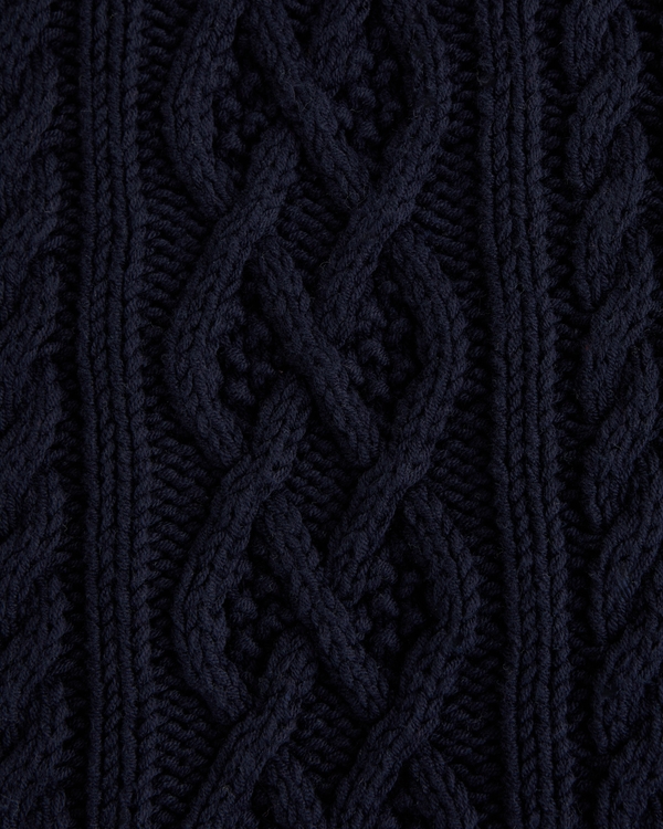 Oversized Cable Crew Sweater