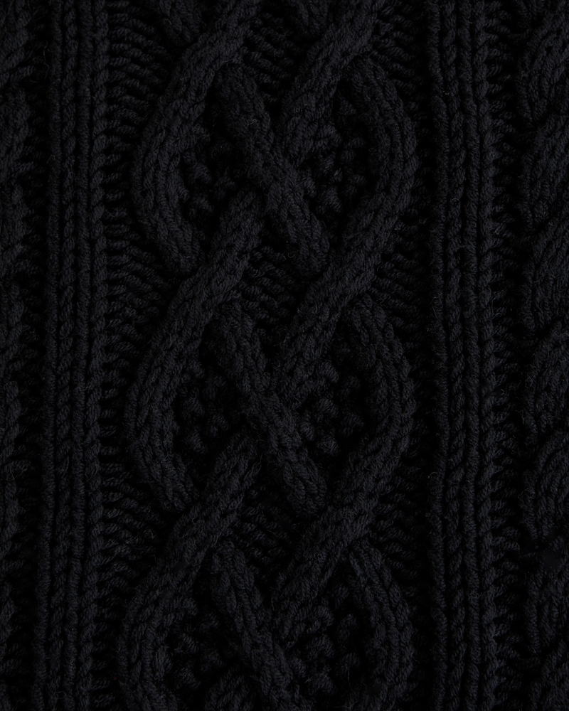 Oversized Cable Crew Sweater