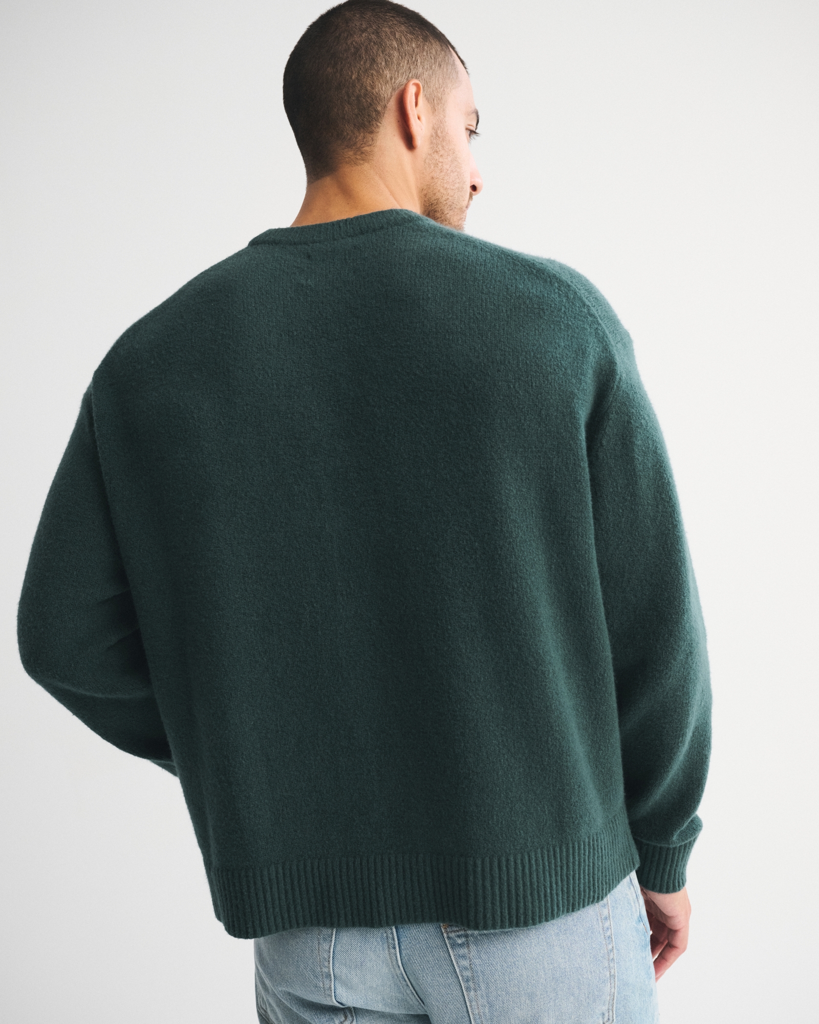 Oversized Holiday Graphic Crew Sweater