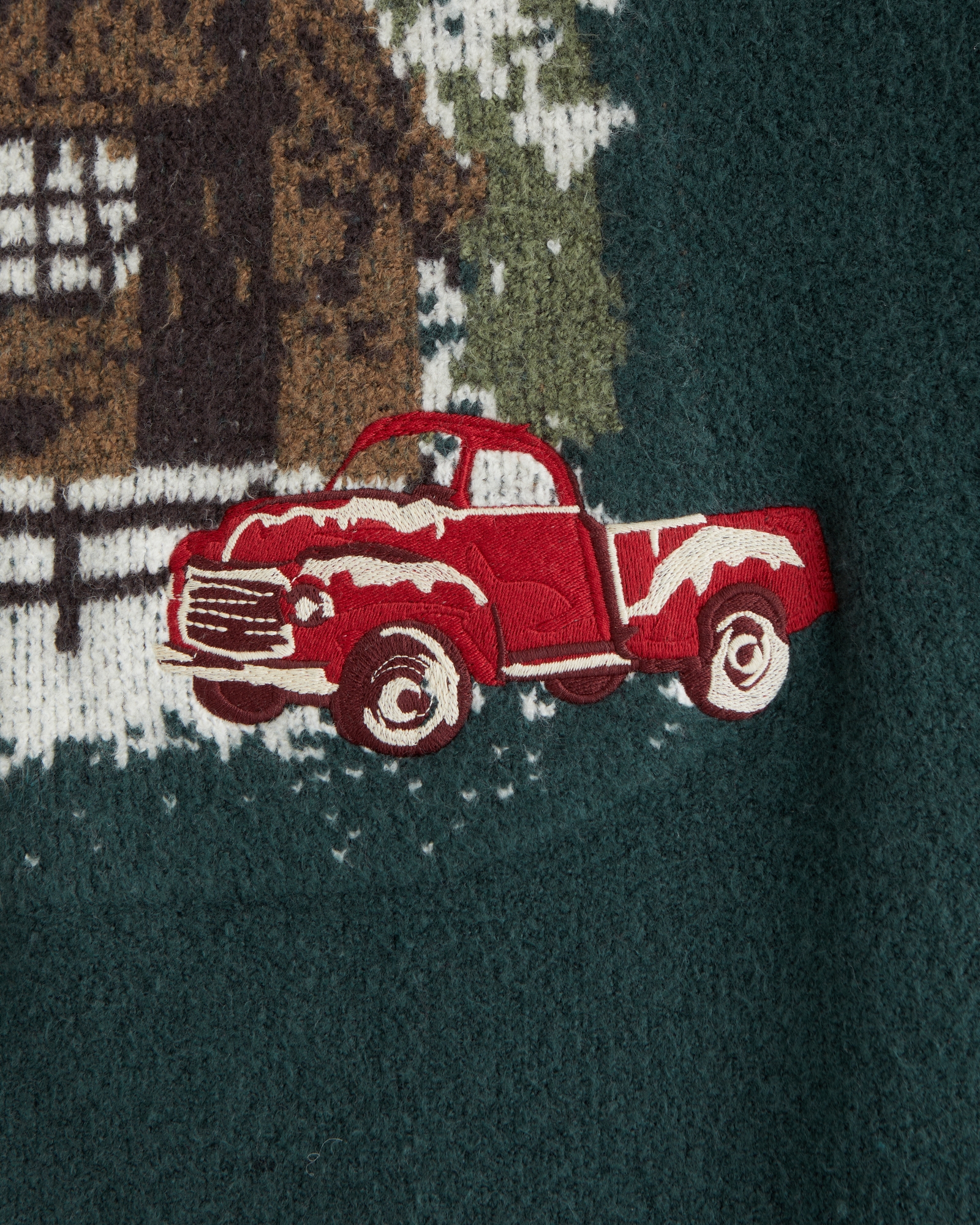 Oversized Holiday Graphic Crew Sweater