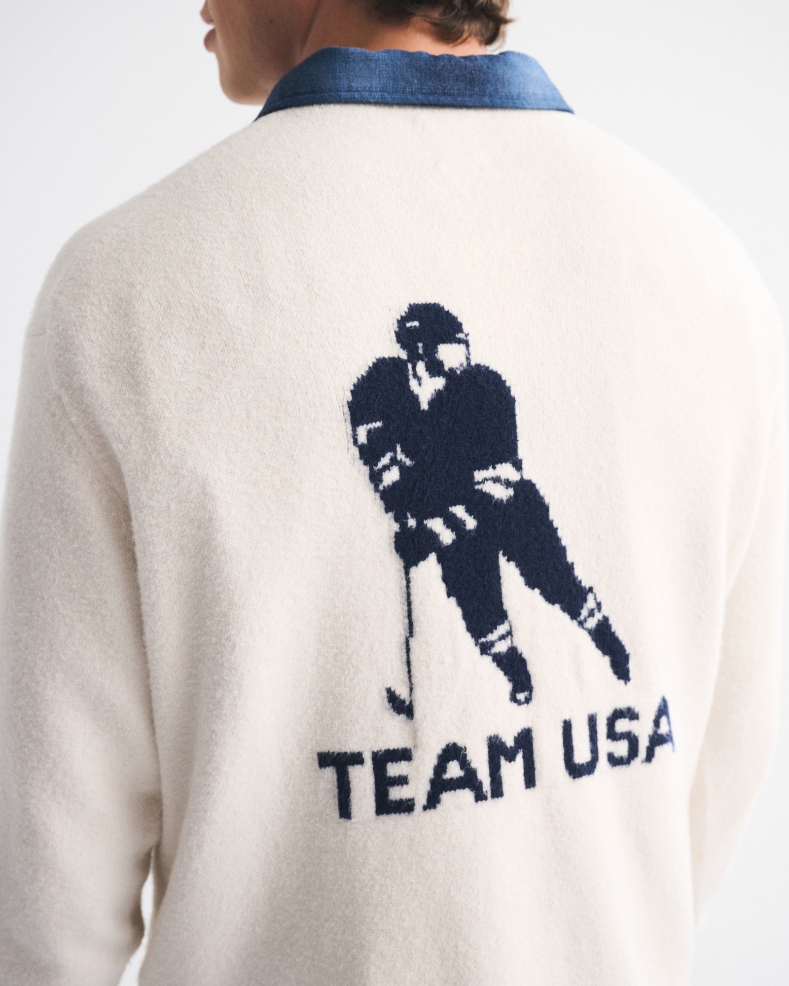 Oversized Olympics Graphic Crew Sweater