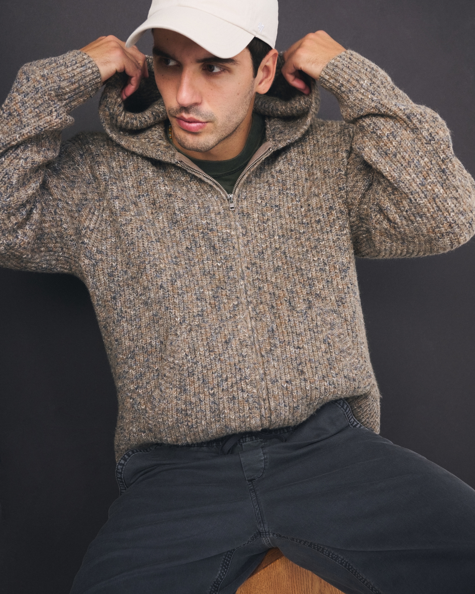 Full-Zip Hooded Sweater