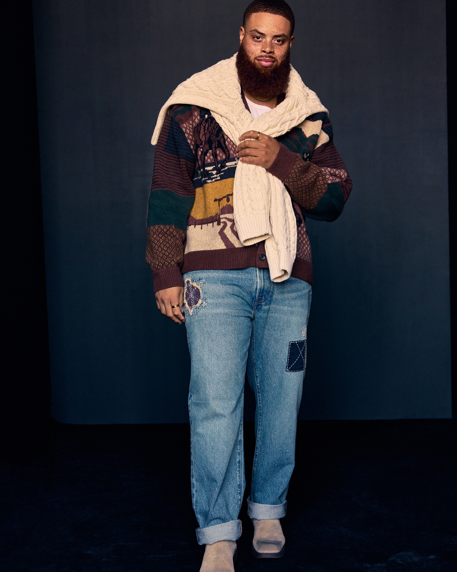 Western Graphic Cardigan