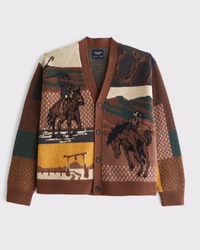 Western Graphic Cardigan