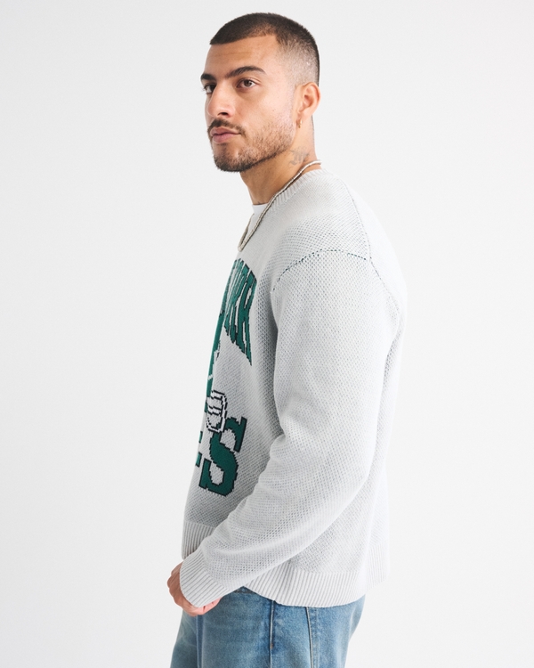 Men's New York Jets Crew Sweater | Men's Tops | Abercrombie.com