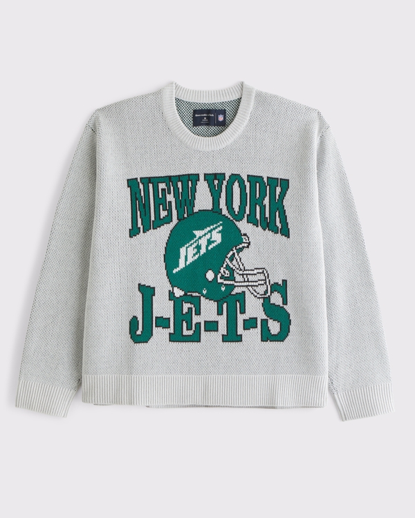 Men's New York Jets Crew Sweater | Men's Tops | Abercrombie.com