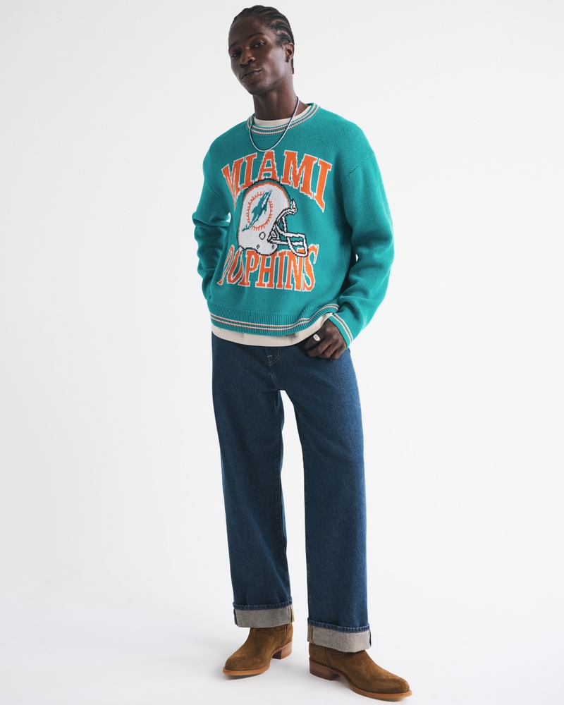 Miami Dolphins Crew Sweater
