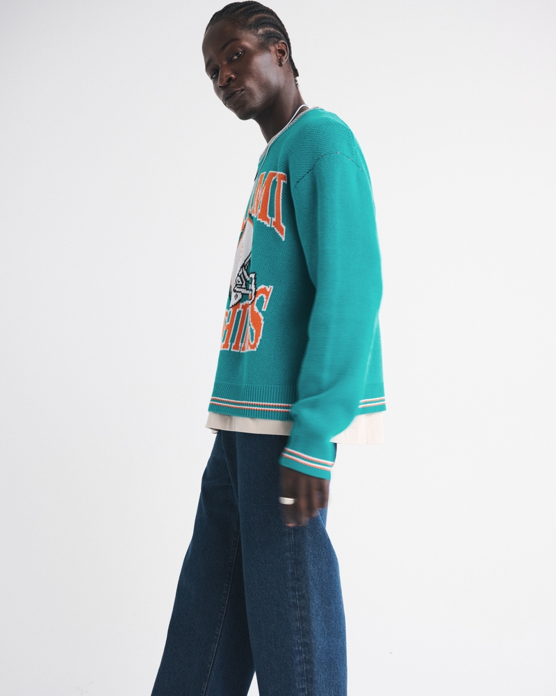 Miami Dolphins Crew Sweater