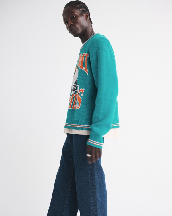 Miami Dolphins Crew Sweater