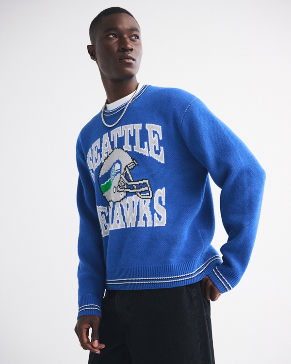 Men's Seattle Seahawks Crew Sweater | Men's Tops | Abercrombie.com