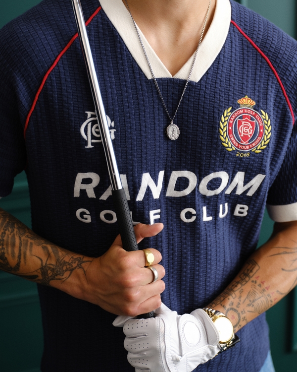 Random Golf Club Soccer Jersey-Inspired Sweater, Sapphire view 1