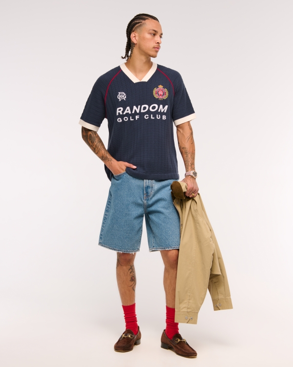 Random Golf Club Soccer Jersey-Inspired Sweater, Sapphire view 2