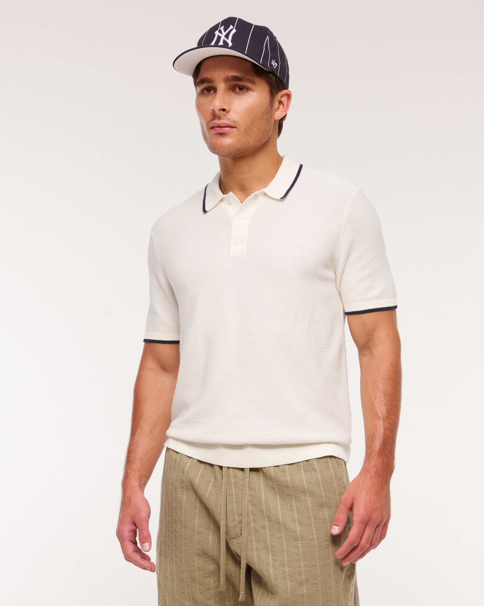 3-Button Sweater Polo