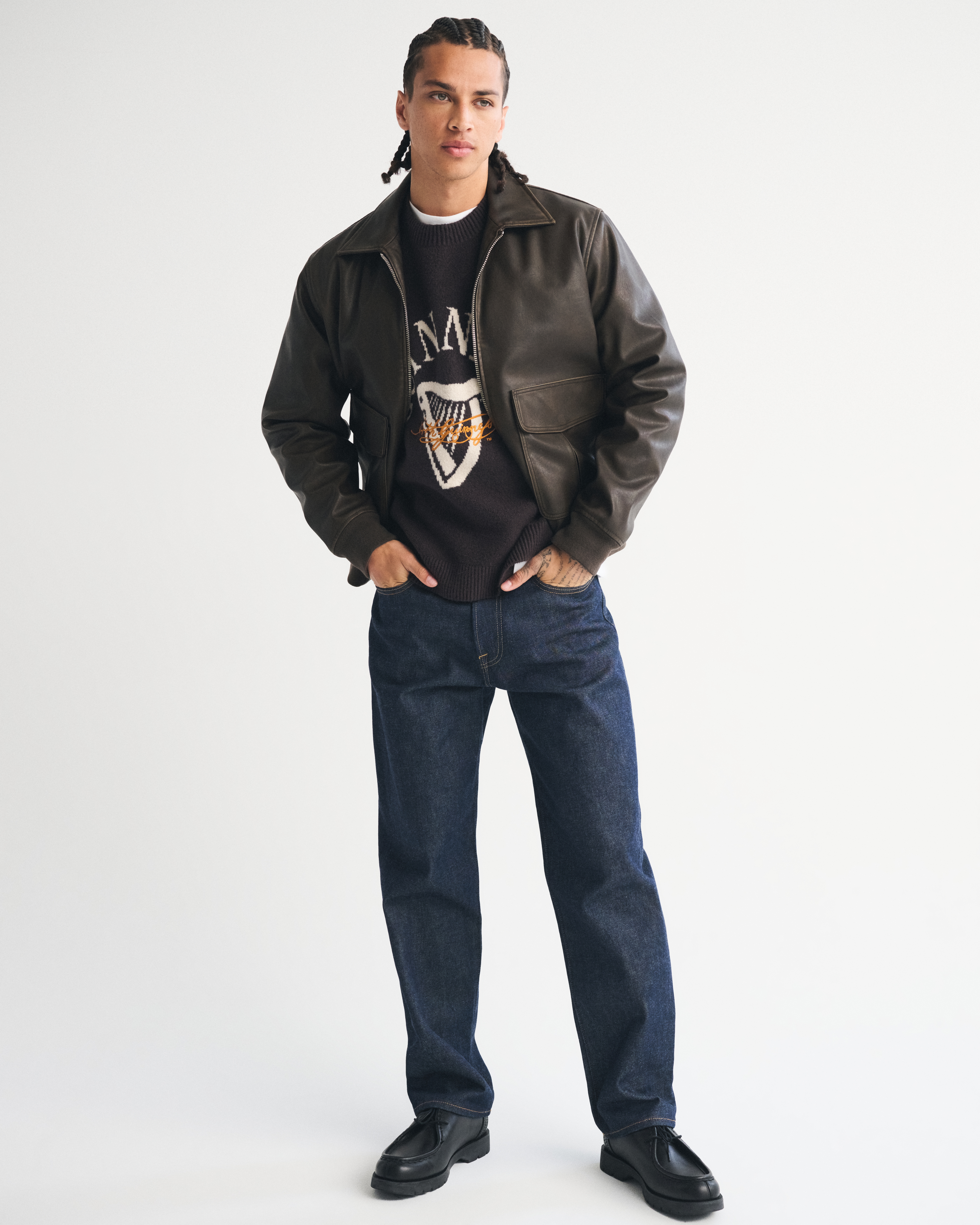 Мужские свитеры Abercrombie & Fitch Oversized Guinness Graphic Crew Sweater — фото 3