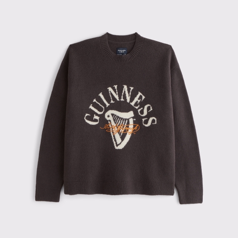 Мужские свитеры Abercrombie & Fitch Oversized Guinness Graphic Crew Sweater