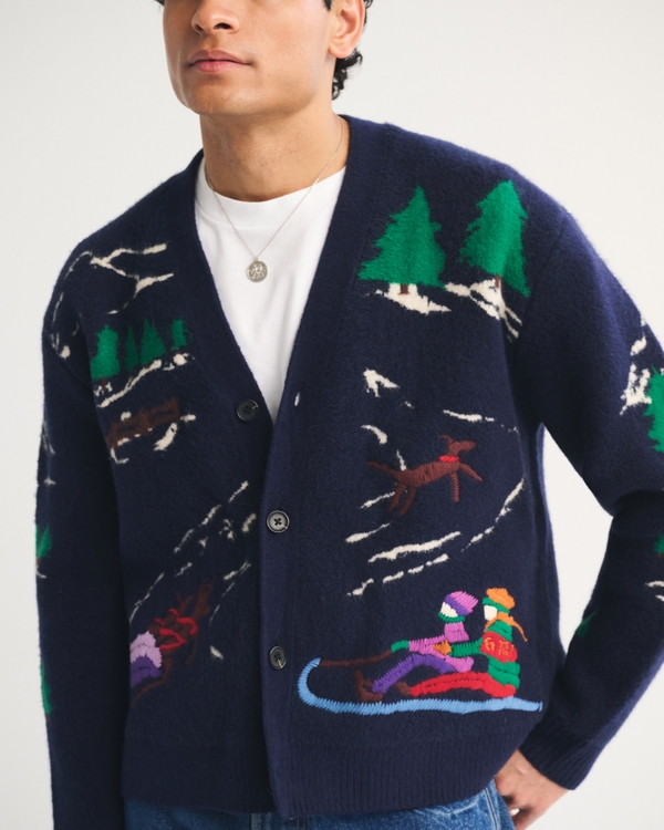 Holiday Graphic Cardigan