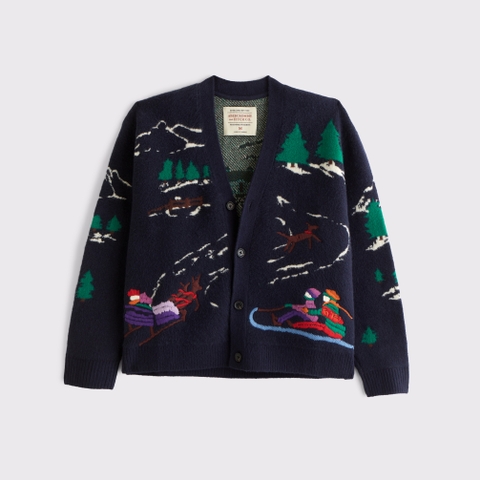 Мужские кардиганы Abercrombie & Fitch Holiday Graphic Cardigan