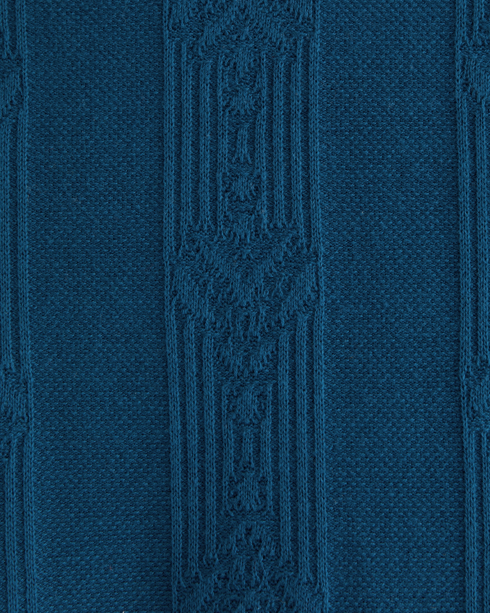 Cable Stitch Johnny Collar Sweater Polo