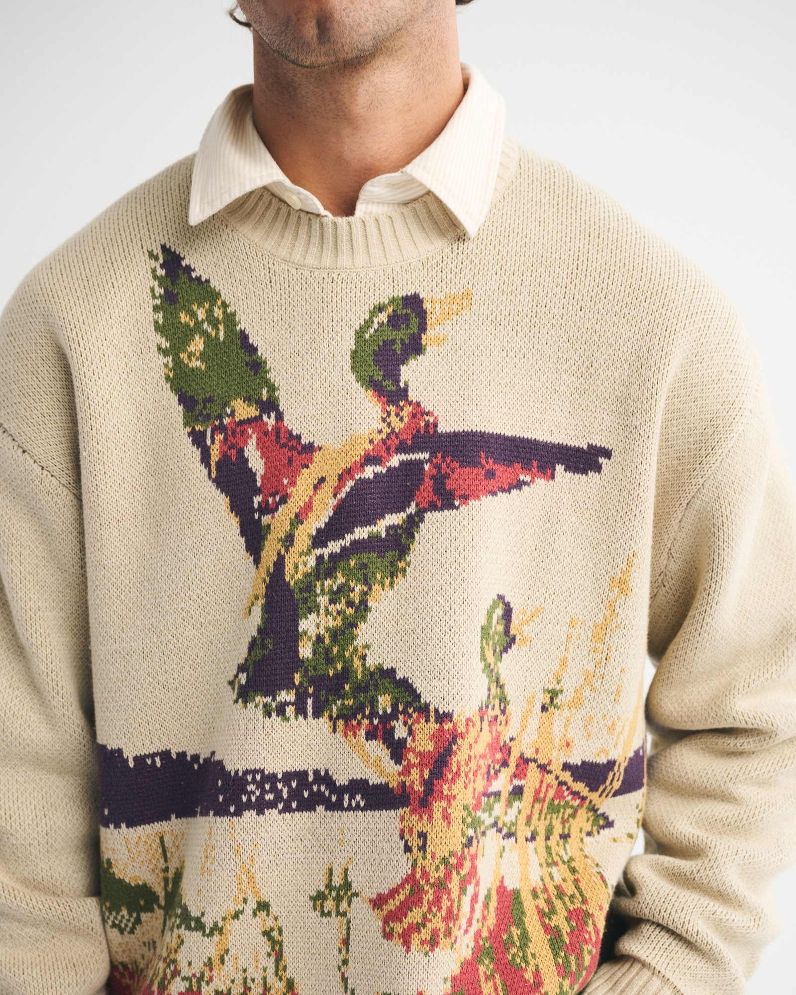 Men's Vintage-Inspired Crew Sweater | Men's Sale | Abercrombie.com