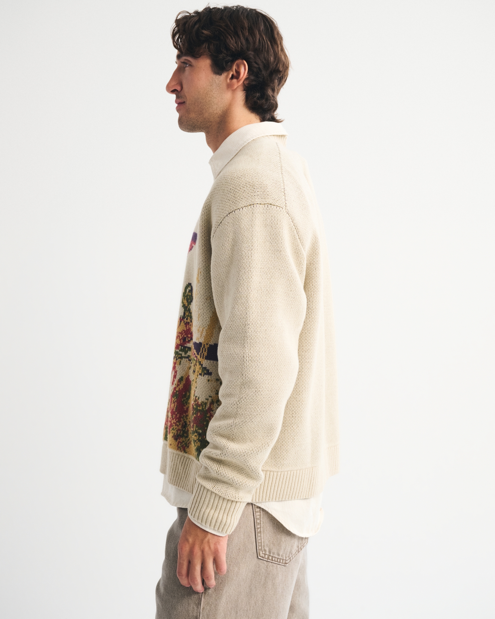 Men's Vintage-Inspired Crew Sweater | Men's Sale | Abercrombie.com