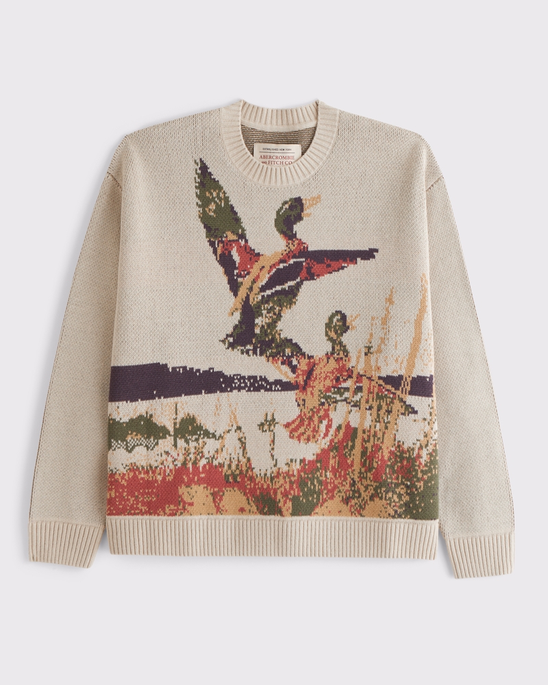 Men's Vintage-Inspired Crew Sweater | Men's Sale | Abercrombie.com
