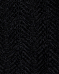 Wavy Crochet-Style Button-Through Sweater Polo