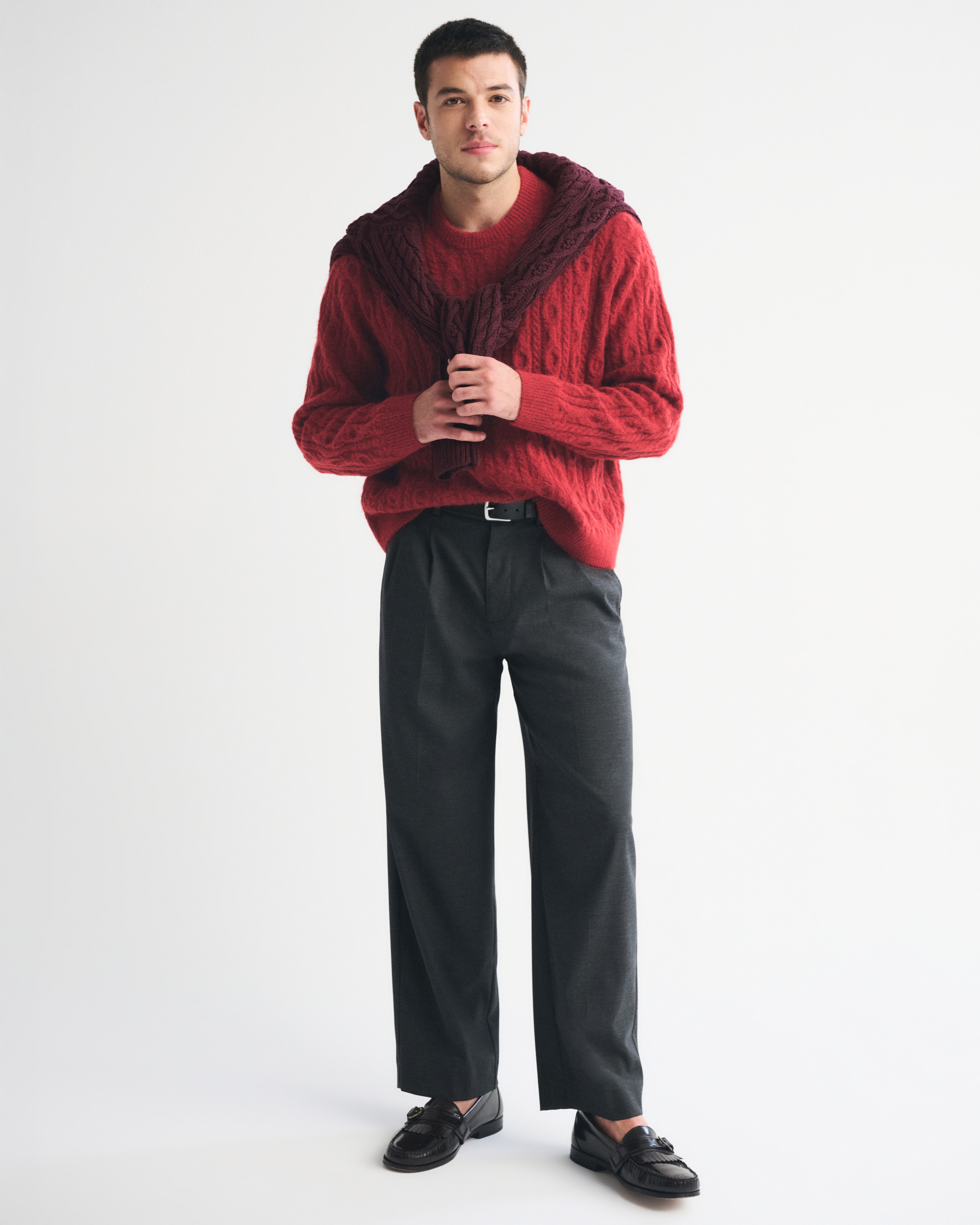 Мужские свитеры Abercrombie & Fitch Cable Crew Sweater — фото 3