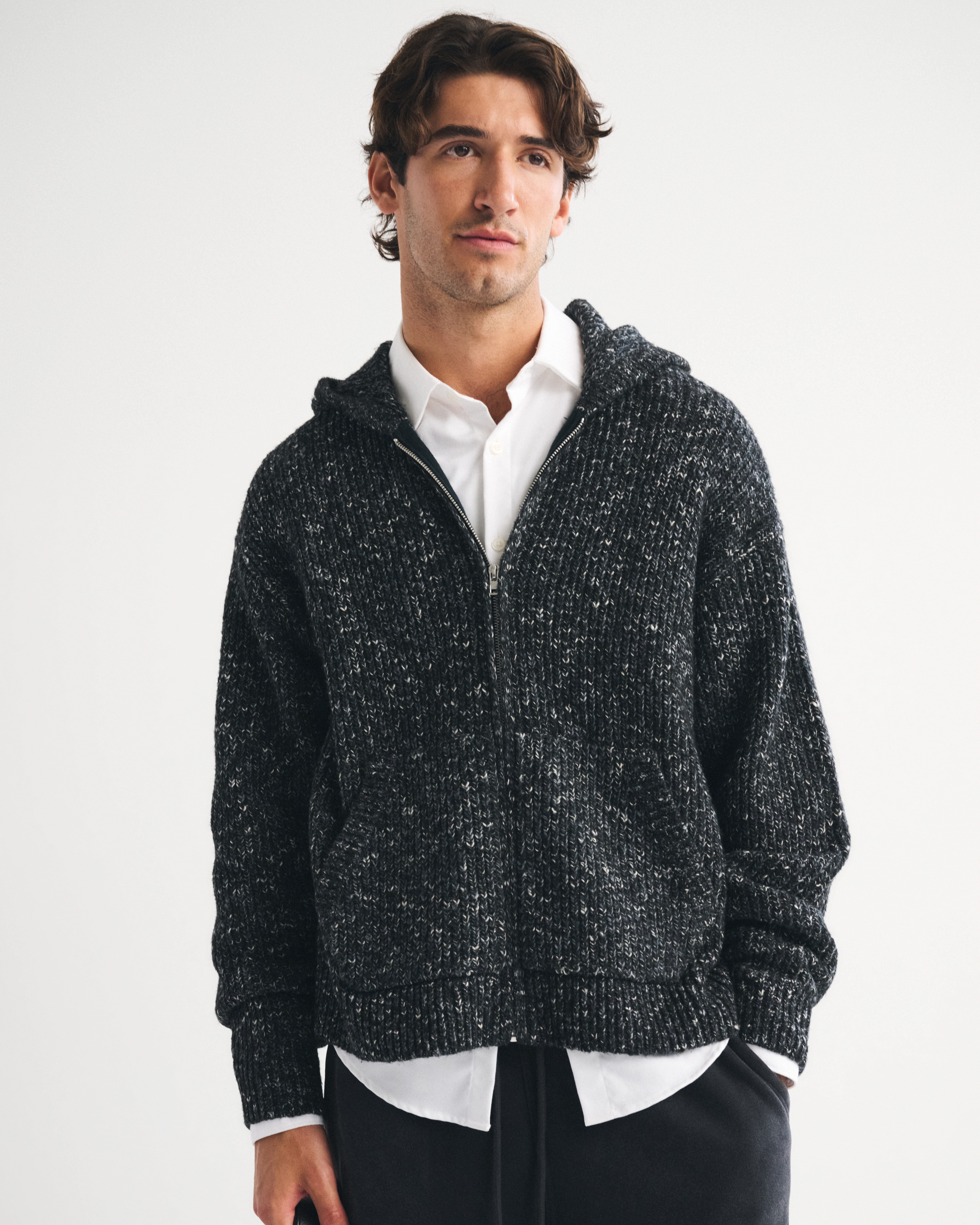 Мужские свитеры Abercrombie & Fitch Full-Zip Hooded Sweater — фото 2