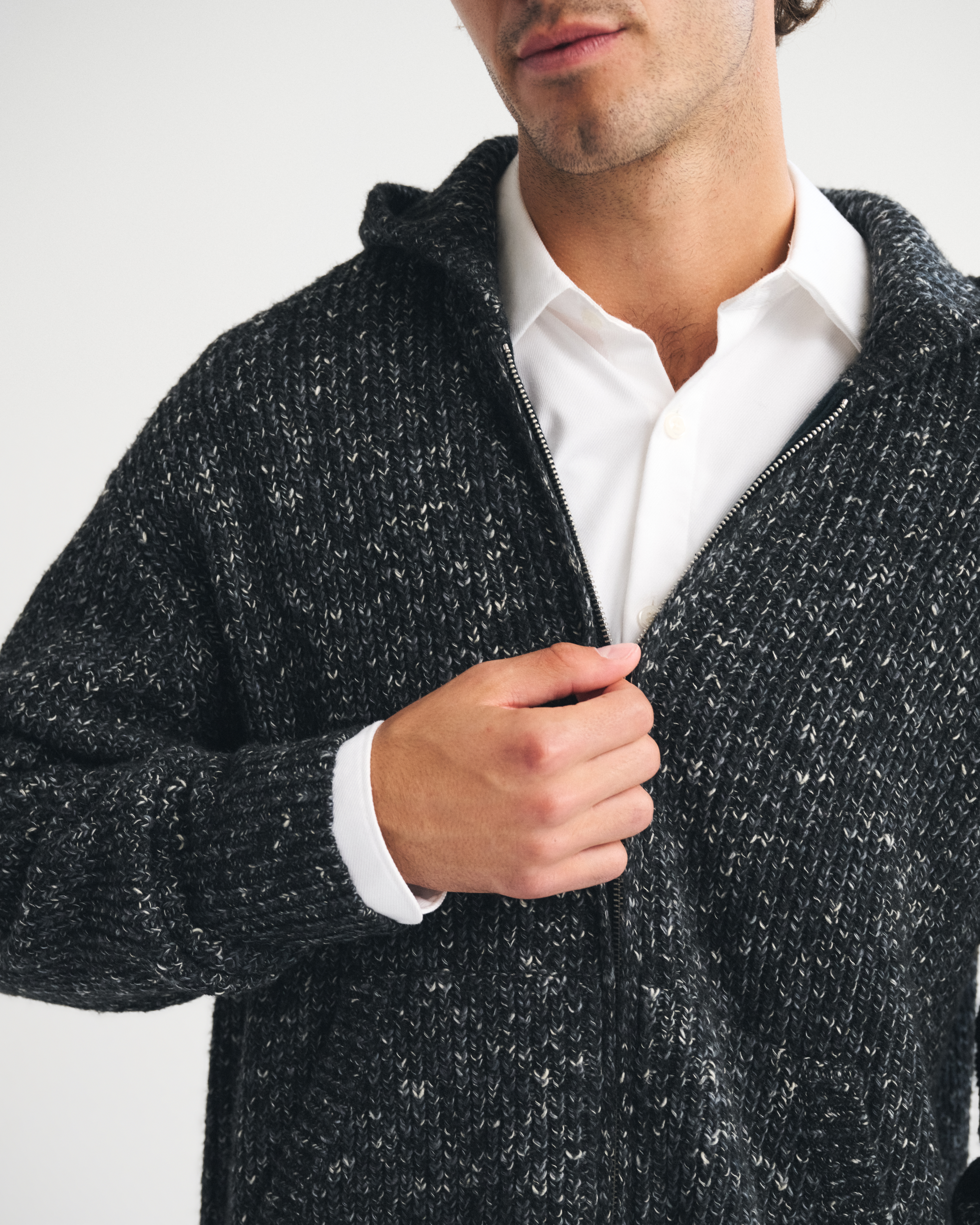 Мужские свитеры Abercrombie & Fitch Full-Zip Hooded Sweater — фото 3