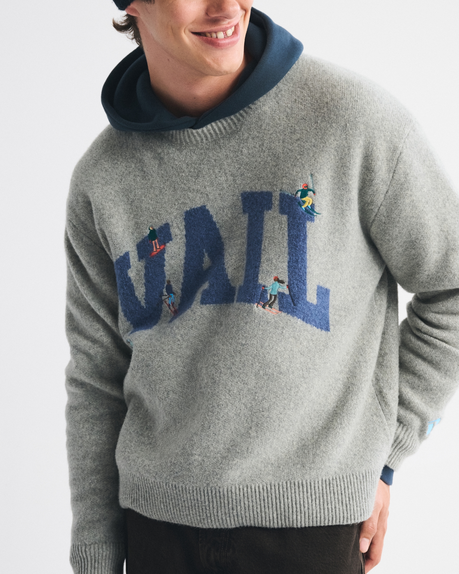 Oversized Vail Graphic Crew Sweater