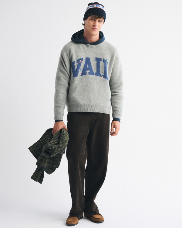 Oversized Vail Graphic Crew Sweater